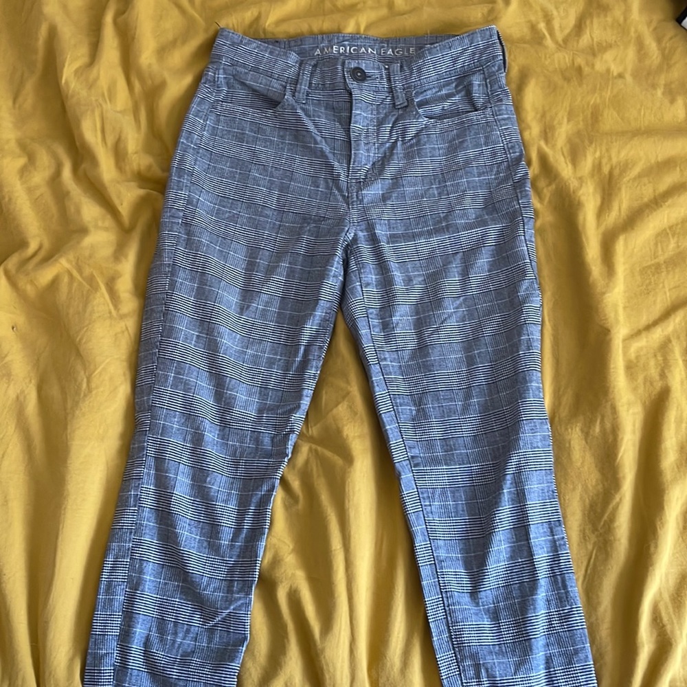 Plaid printed skinny jeans from American Eagle